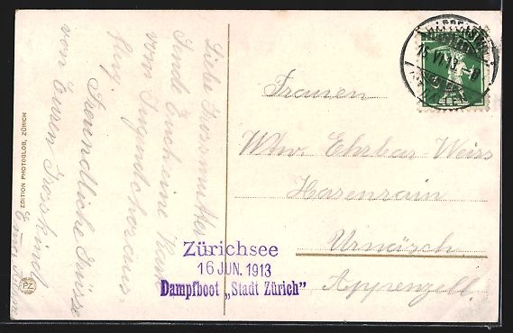 Cartes postales: Rapperswil, Blick auf den Marktplatz mit – D'occasion à Berlin par bartko-reher 1