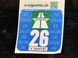 Vignette 2026/2027 neu und ungebraucht für die Autobahn Schw