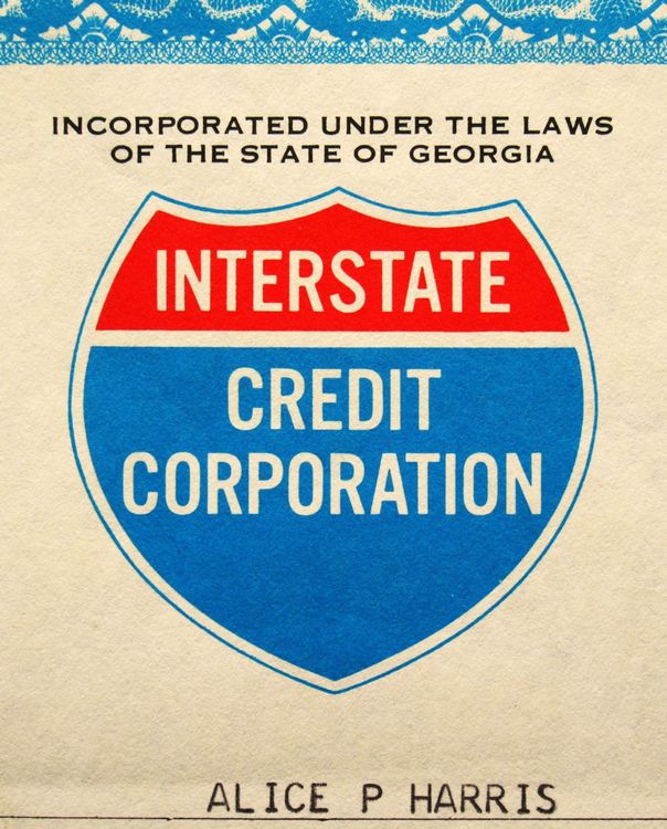 original INTERSTATE CREDIT CORPORATION 1969 Atlanta GA | Kaufen auf Ricardo