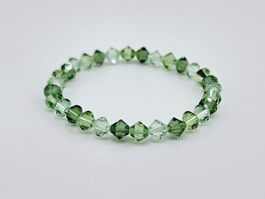 Damenarmband Bracelet Swarovski Kristalle Grün-Mix