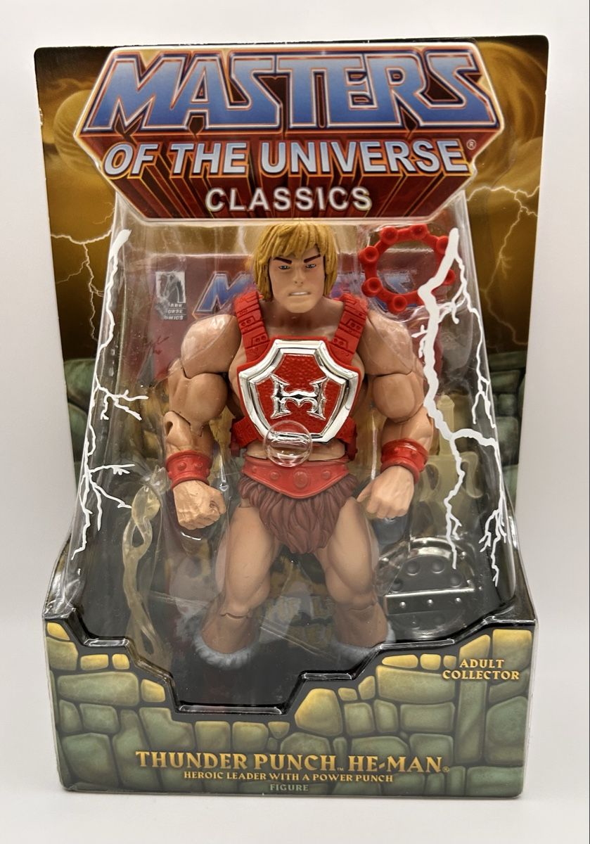 Masters of the Universe Figuren: MOTU Classics Thunder Punch He-Man Figur (2011) – Neu und originalverpackt aus Oberhasli von Schneeschueh
