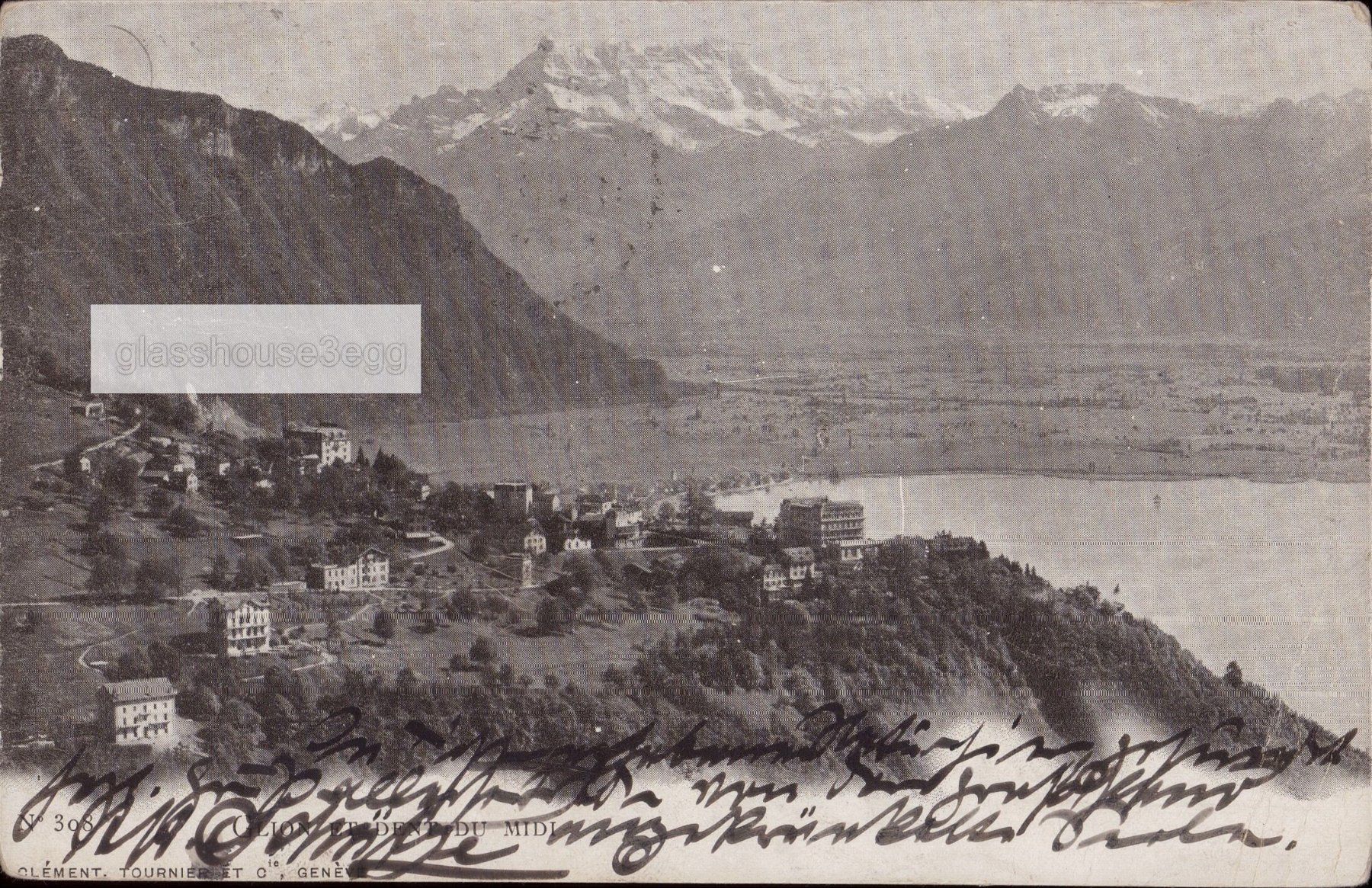 Cartoline postali: AK 1904 Glion et Dent du Midi – Usato da Eggersriet venduto da glasshouse3egg