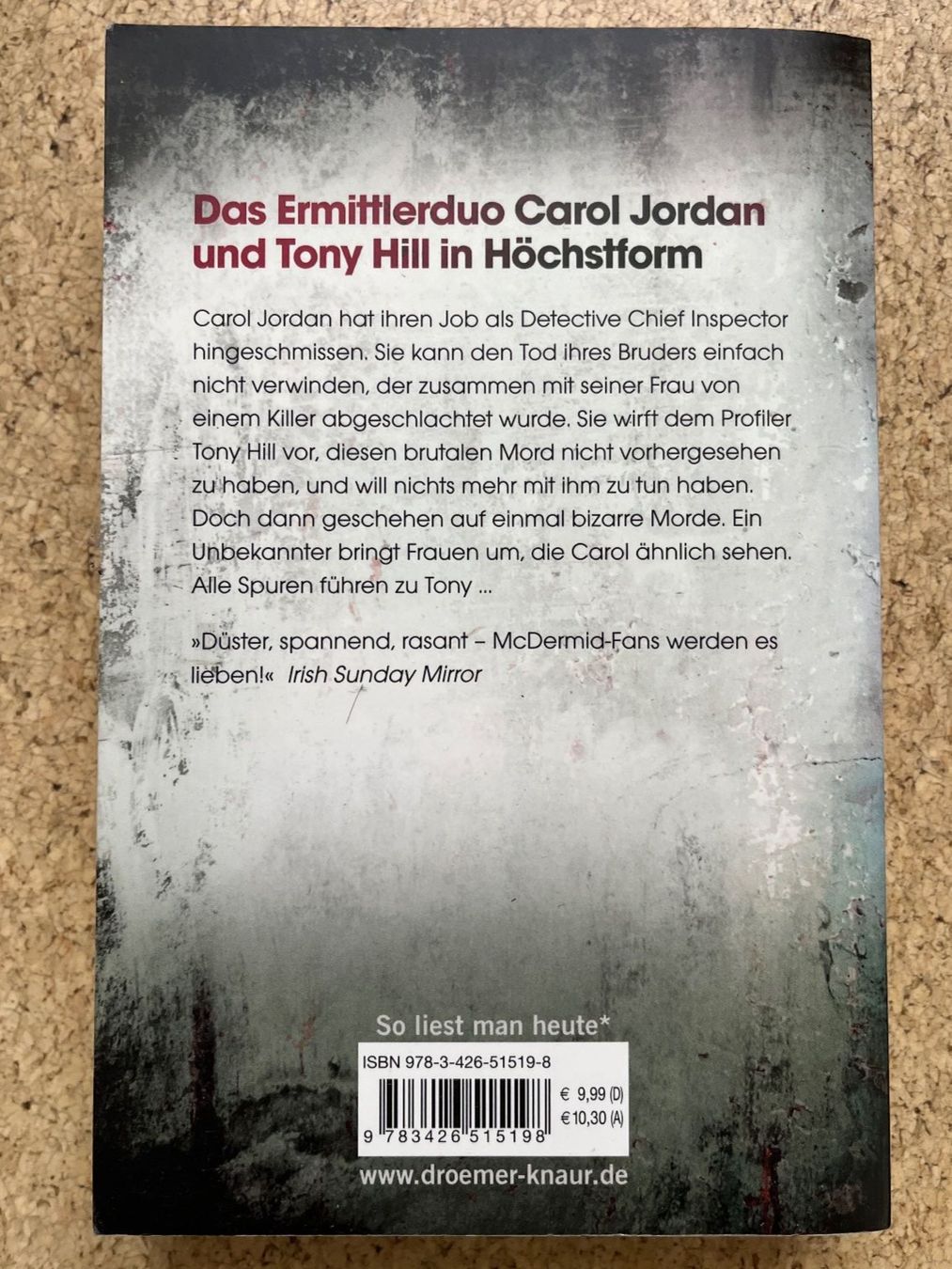 Libri: Taschenbuch "Eiszeit", Val McDermid – Usato da Grosswangen venduto da Vita500 1