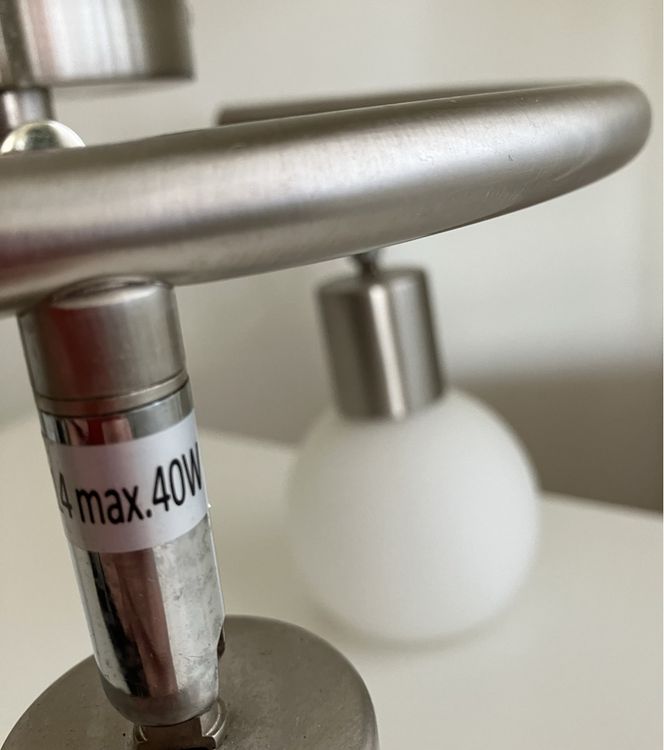 Lustres & lampes de plafonds: 3er Deckenlampe Chrom Edelstahl Glas Moderne Optik Dekorativ – D'occasion à Neschwil par Luna19610 4