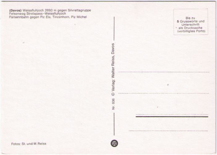 Cartoline postali: Davos - 4 Bild AK Parsenn – Usato da Binningen venduto da Mountainrider 1