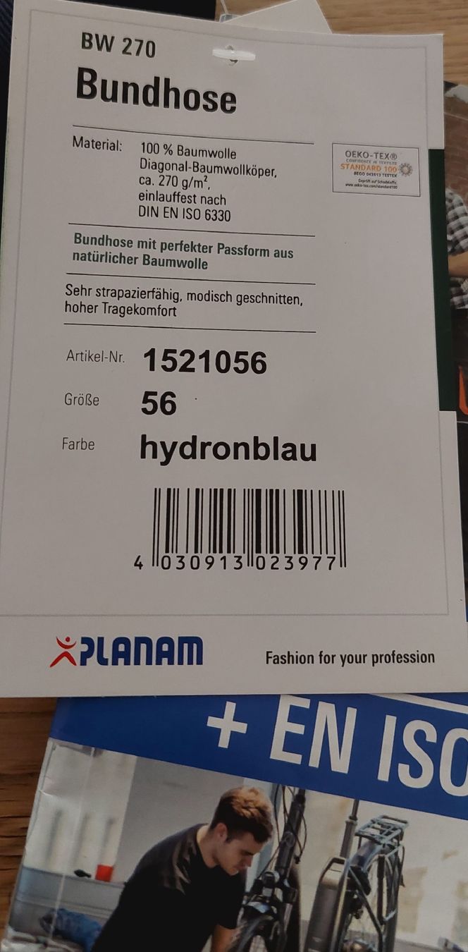 Pantaloni: Neu! Planam Bundhose hydronblau Grösse 56  – Nuovo e nell'imballaggio originale da Zürich venduto da lehmi1 3