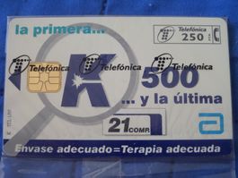 Telefonkarte Telefonica K 500 Spanien gebraucht 1997