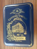 14 Jahre alte Blechdose Confiserie Sprüngli Zürich