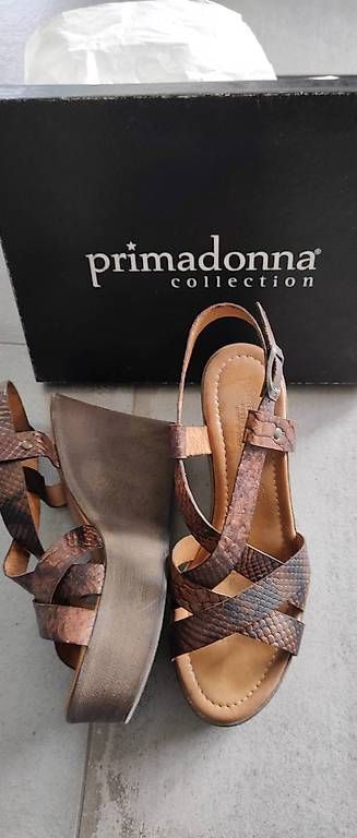 Damenschuhe: Sandales compensées Primadonna Collection en cuir T39 – Neu (gemäss Beschreibung) aus Genève von Brachiopode 8