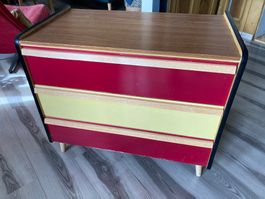 Commode vintage, 3 tiroirs, années 60
