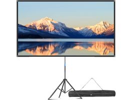 80 Zoll Leinwand für Beamer, 16:9 Projektor Leinwand Stativ