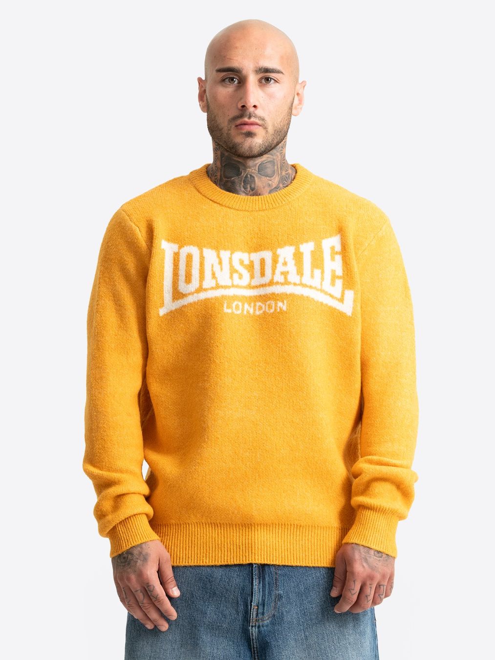 Lonsdale Maglioni & Felpe: Lonsdale Brimsdown Pullover Senfgelb XL – Nuovo e nell'imballaggio originale da Düdingen venduto da BluePalm