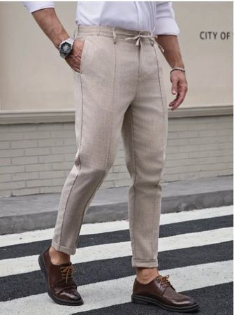 NEUES Leichte Herren Sommer Hose beige Gr. M - 225468