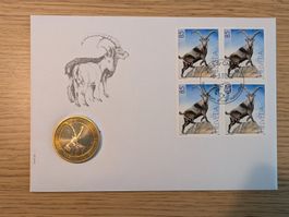 Numisbrief Steinbock 2012 - 10 Franken Bimetal Münze