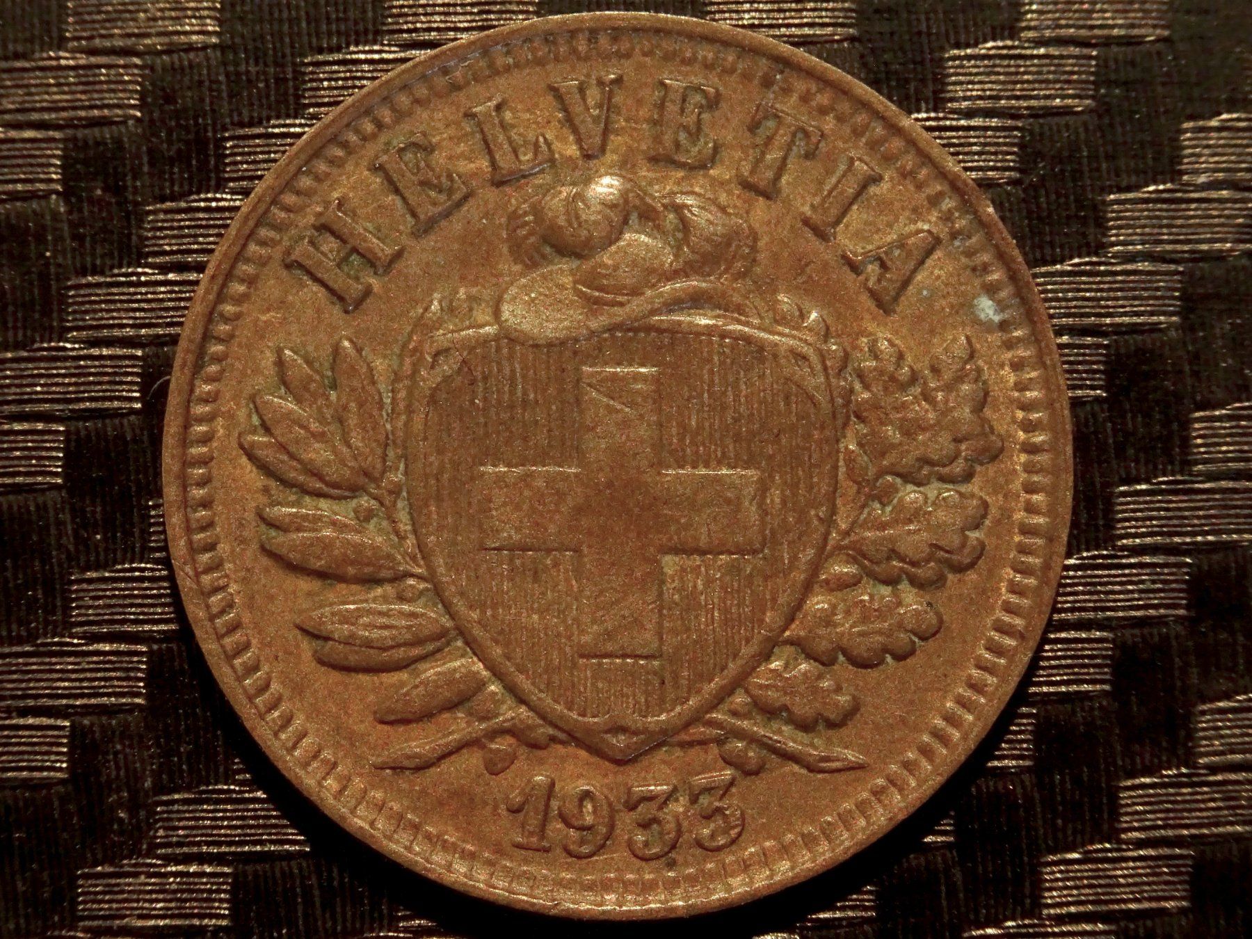 Tutti le monete: 1933 - 2 cts. 1.00 Mio.!!! 3.01gr!!! – Usato da Courgenay venduto da ZubR237