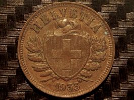 1933 - 2 cts. 1.00 Mio.!!! 3.01gr!!!