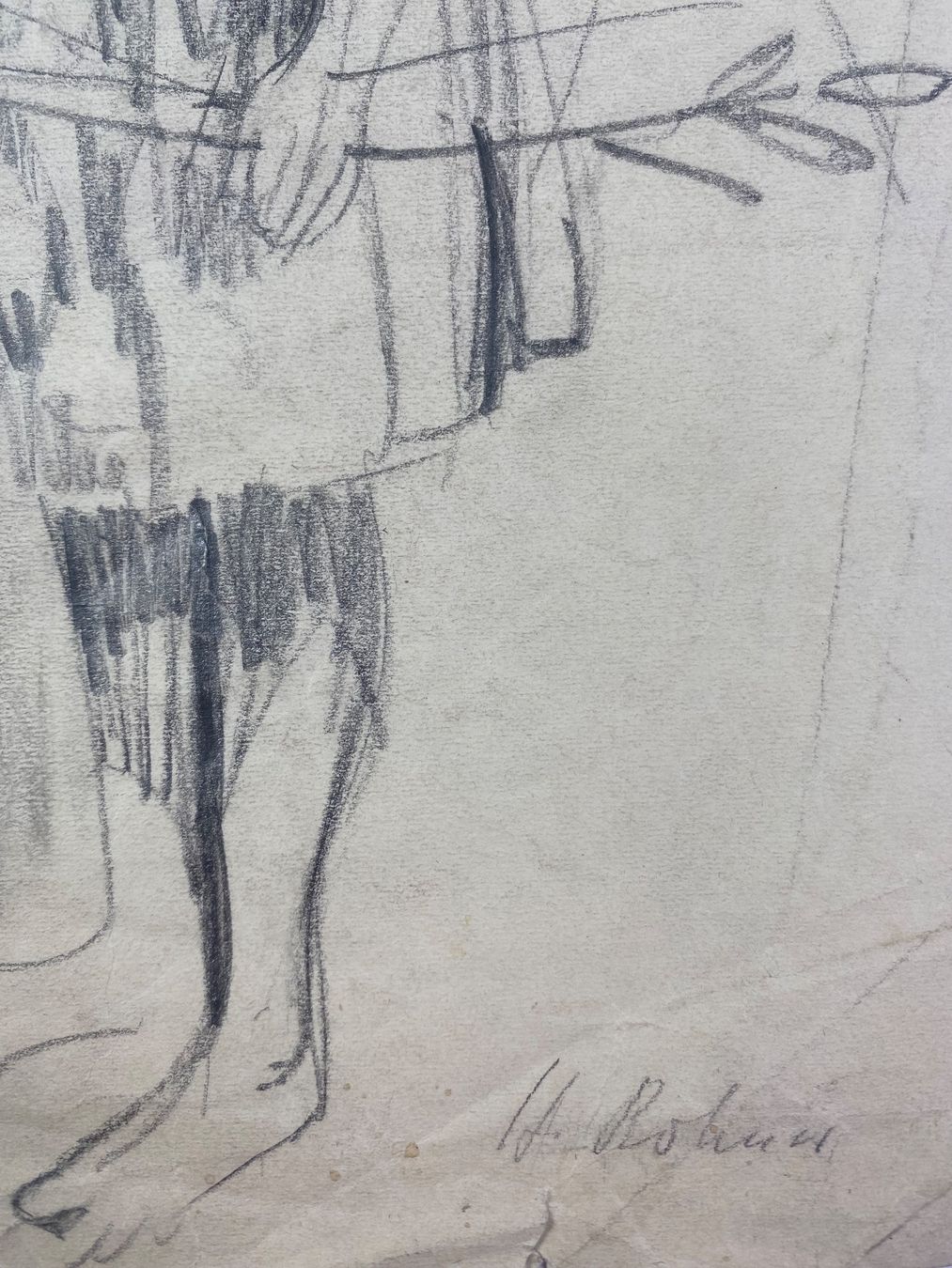 Tableaux: Hans Rohner - Zeichnung eines Mädchen – D'occasion à Basel par bigmbh 3