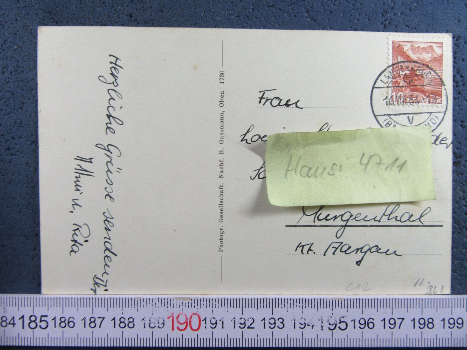 Cartoline postali: LANGENBRUCK BL AK 1954 – Usato da Ettingen venduto da Hausi4711 1