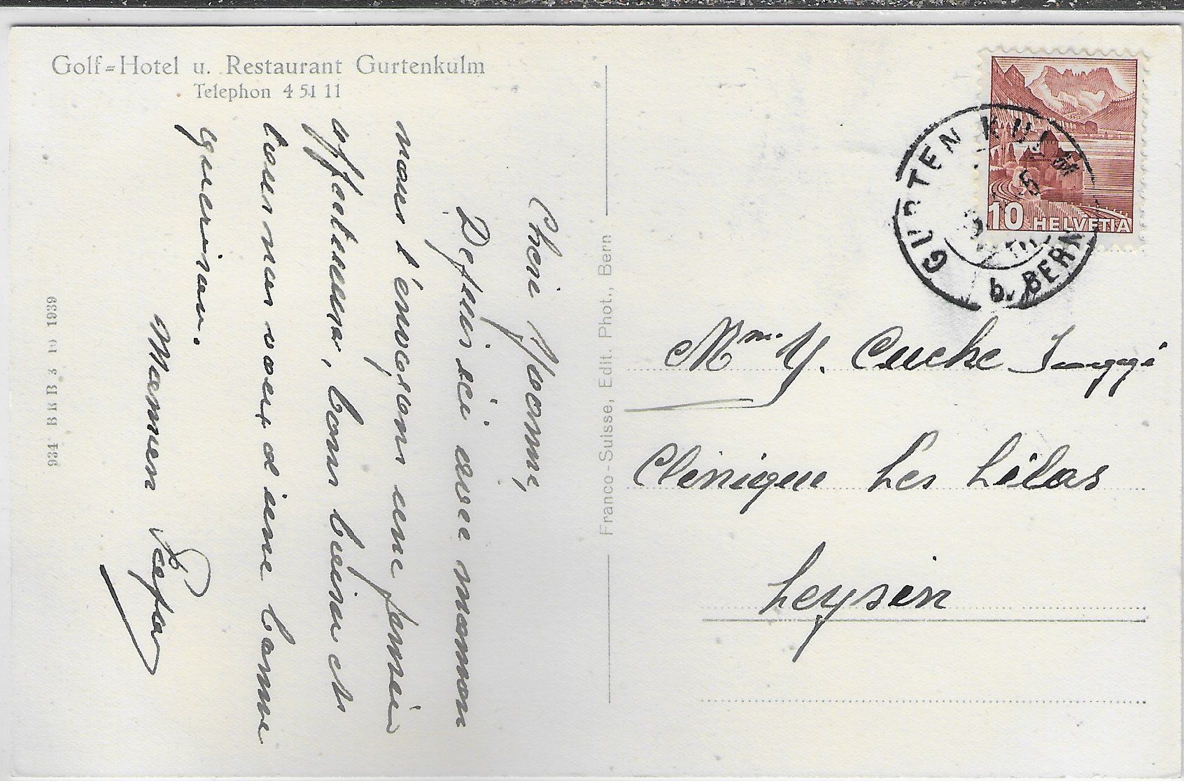 Cartoline postali: Bern - Blick vom Gurten auf die Stadt – Usato da Ettingen venduto da Kartenplanet 1