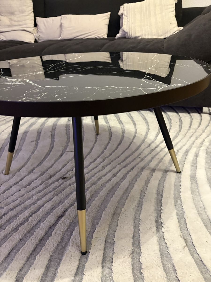 Tables: Runder Couchtisch Marmor / Glas – D'occasion à Wallisellen par des_l5yc 1