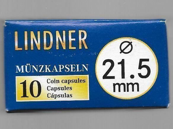 Lindner Münzkapseln CARRÉE 21 Mm – 4er Pack, Schwarzer Schaumeinlage