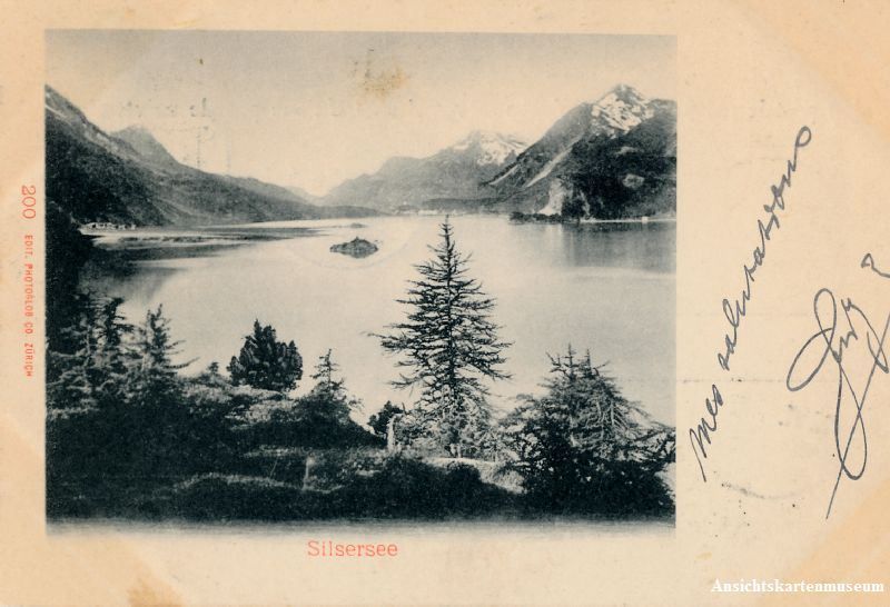 Cartoline postali: Silsersee - Lichtdruck + 1899 – Usato da Emmenbrücke venduto da teestube