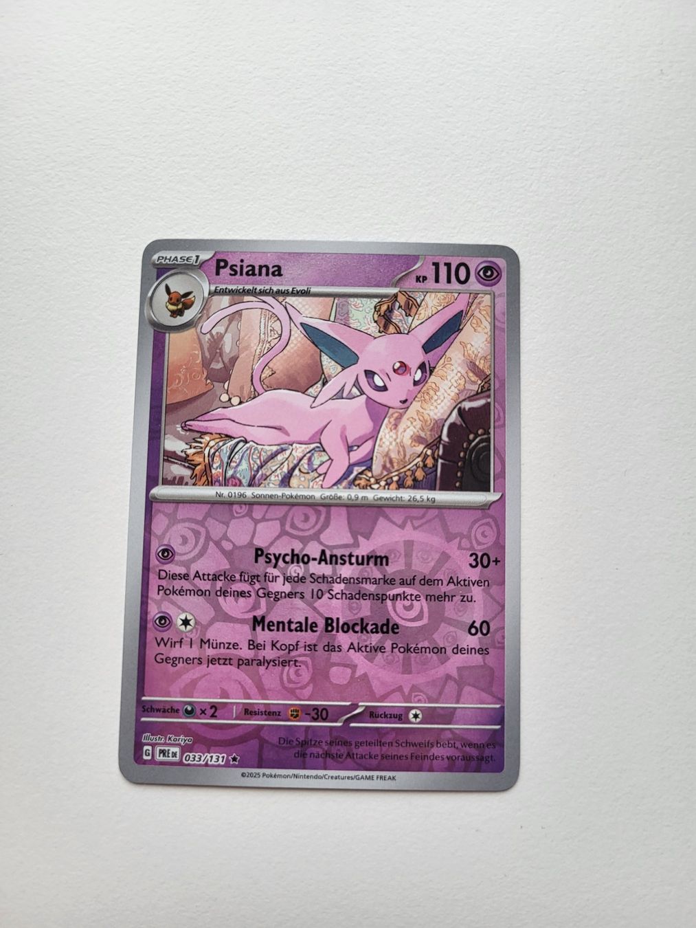 Pokémon Carte collezionabili: Espeon (Prismatic Evolutions 033/131) – Usato da Erlenbach ZH venduto da ram_mjn5