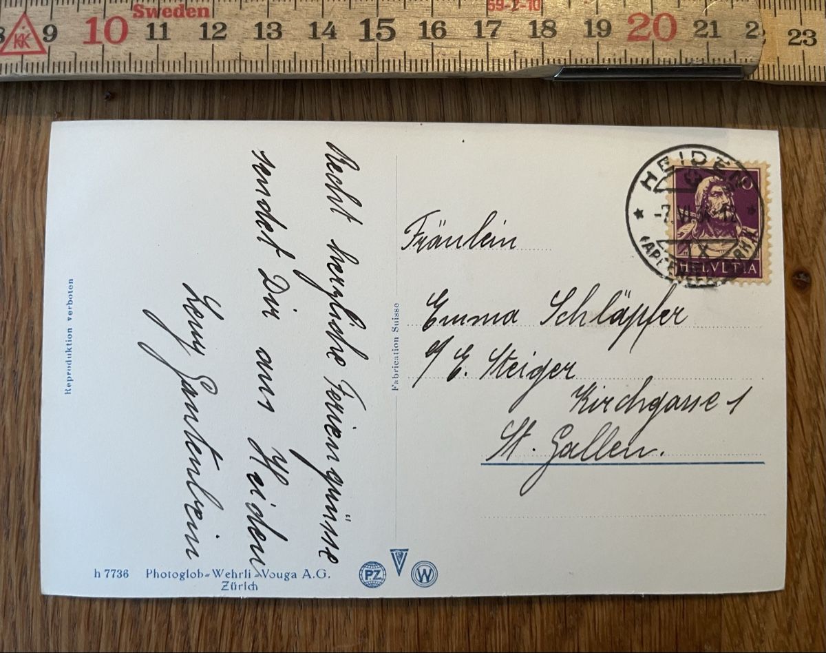 Cartoline postali: Antike Ansichtskarte Appenzeller Heiden – Usato da Waldstatt venduto da Cremschnitte 7