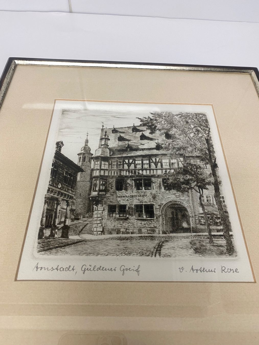 Incisioni: Güldener Greif  Arnstadt von Arthur Rose 463 – Usato da Männedorf venduto da toroloco1953 2