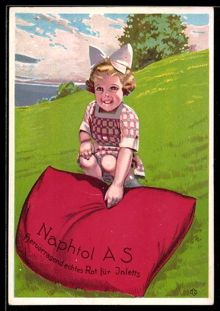 Cartoline postali: Naphtol AS, Hervorragendes echtes Rot f – Usato da Berlin venduto da bartko-reher