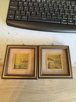 2 Quadretti Foglia Oro 22 Kt. Lavorazione a Mano