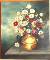 sehr schönes Blumenbild, signiert
