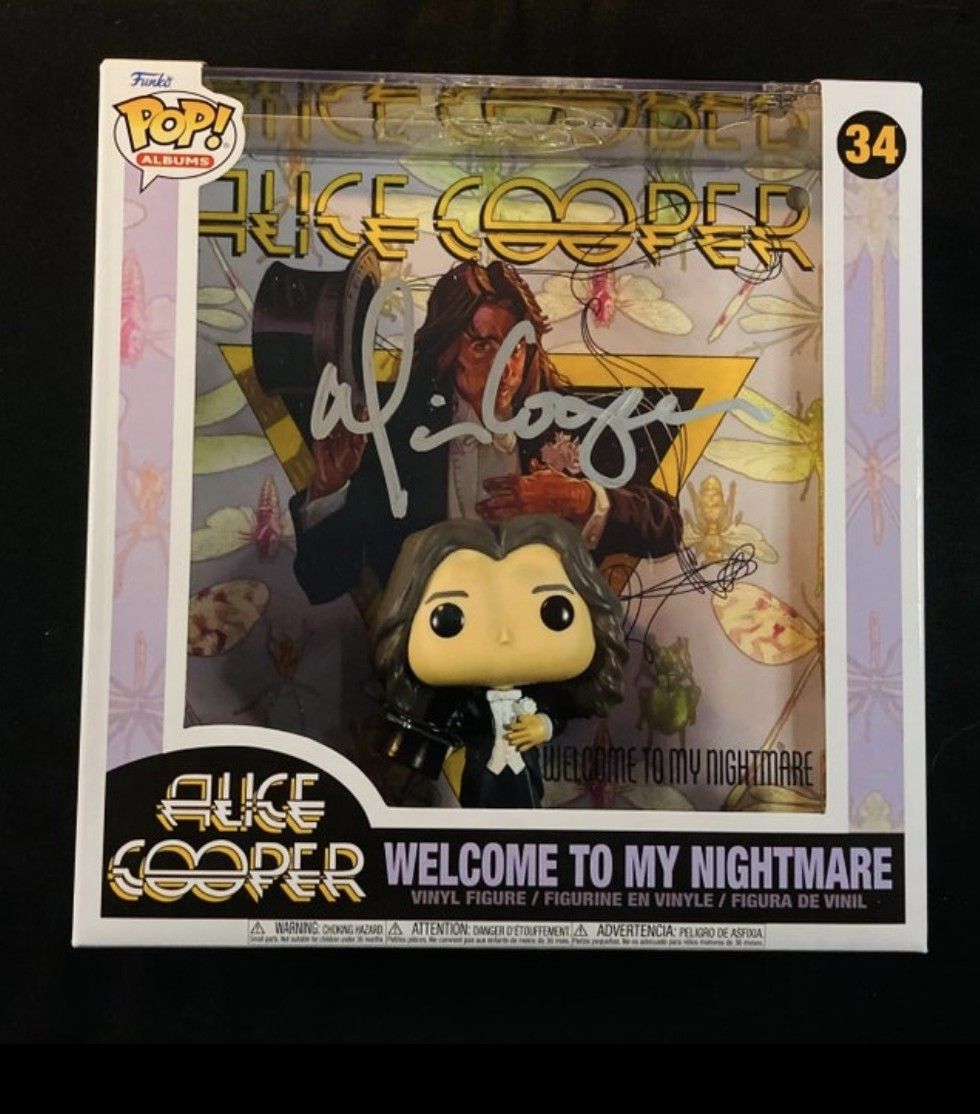Autografi: funko pop Alice cooper signé – Nuovo e nell'imballaggio originale da Sornard-Nendaz venduto da JYTI90 1