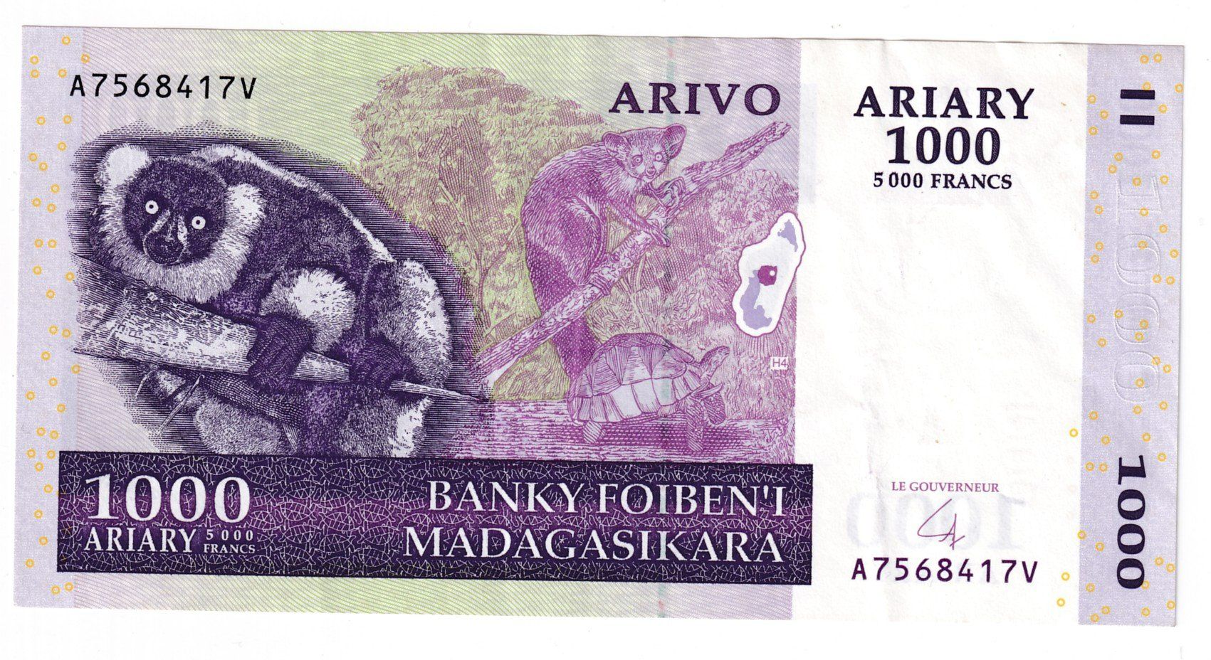 Banknoten: Madagaskar 1000 ariary 2004s-ss – Gebraucht aus Neuchâtel von karlpierrino