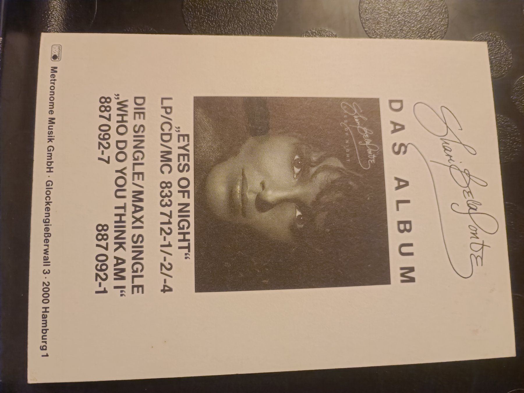 Autografi: Shari Belafonte - handsignierte Autogrammkarte – Usato da Menziken venduto da Artographs 1