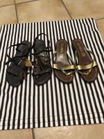 Sandales  cuir marron et or femme T37