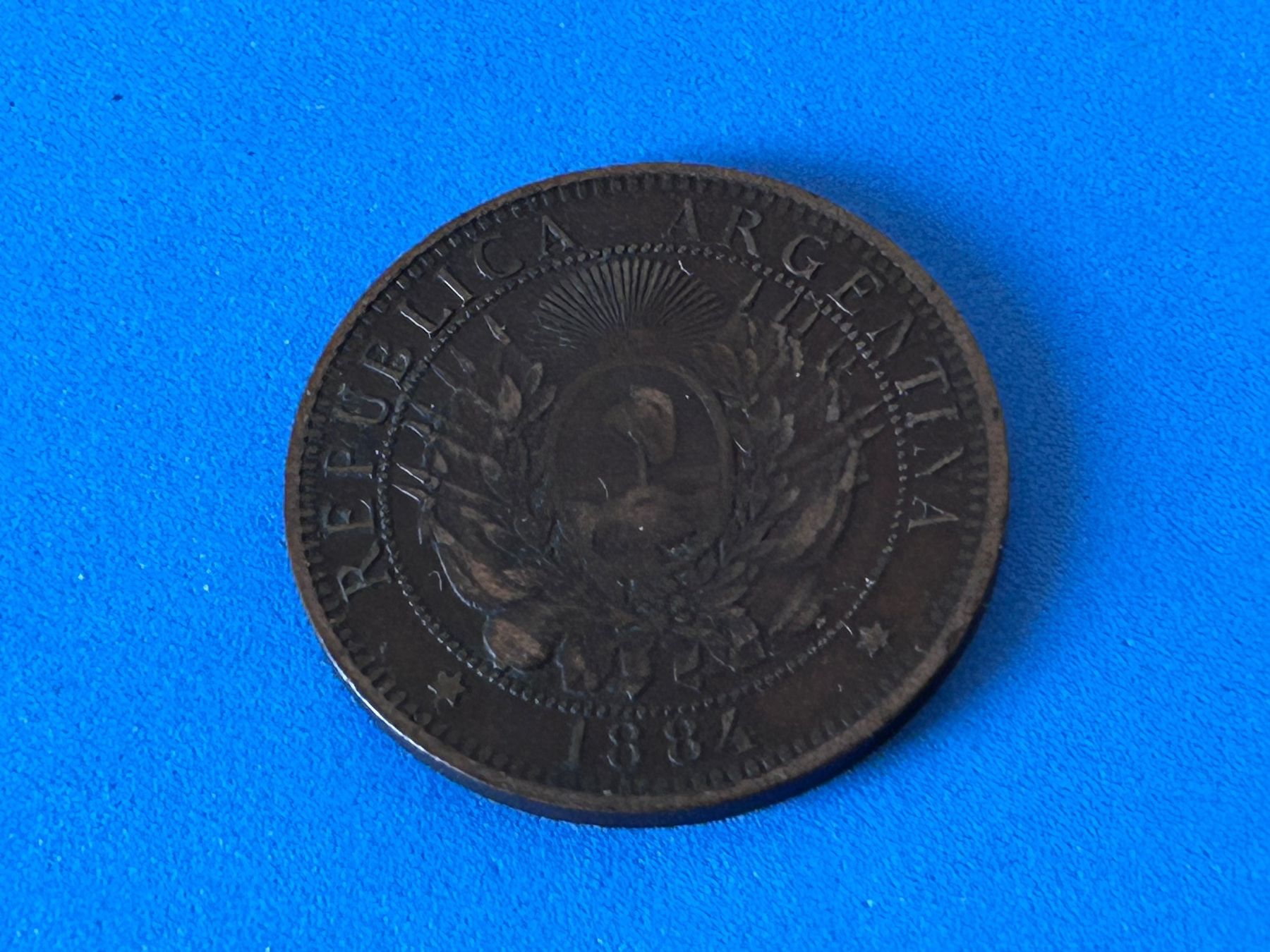 Tutti le monete: Argentina - 2 Centavos 1884 – Usato da Corcelles NE venduto da AJKader 1