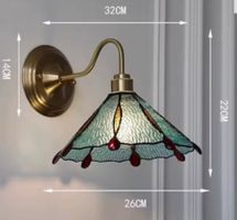 Applique murale rétro vintage style Tiffany en cuivre