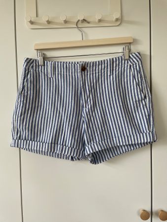 GAP City Short – Blau/Weiss gestreift, 100% Baumwolle, Gr 40
