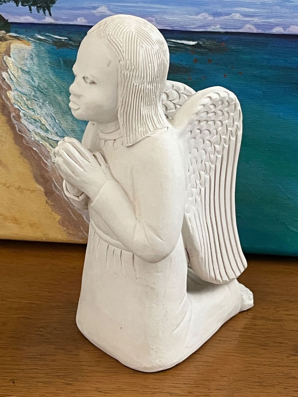 Figuren: Handgefertigte Engel Skulptur - 18 cm – Gebraucht aus Stetten AG von Brissago25 1