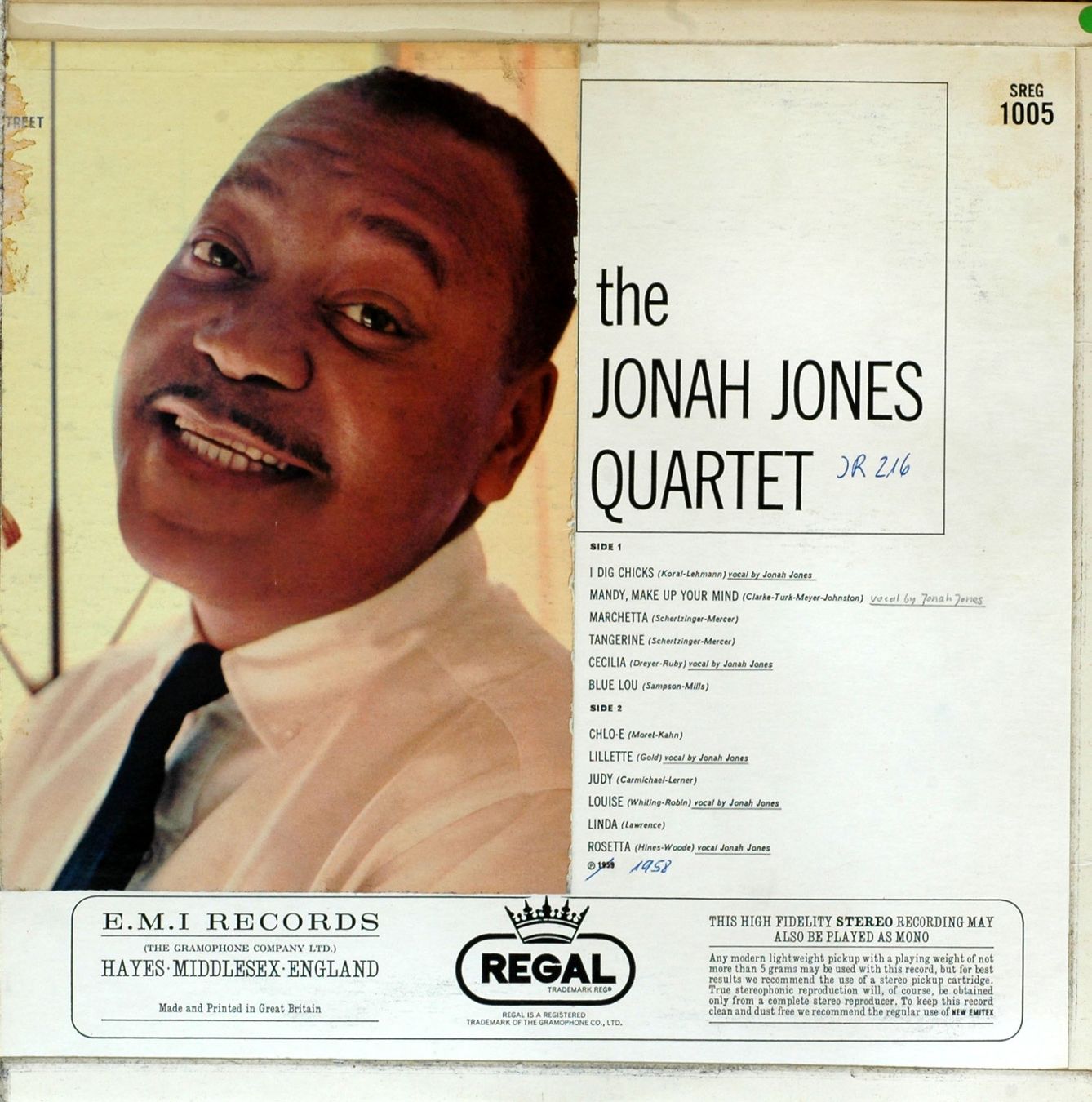 Schallplatten: LP: Jonah Jones "I did chicks!" (Regal) – Gebraucht aus Hochfelden von mue_lhm9 1