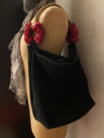 Sac à main 👜 Séquoia en daim noir, relooké