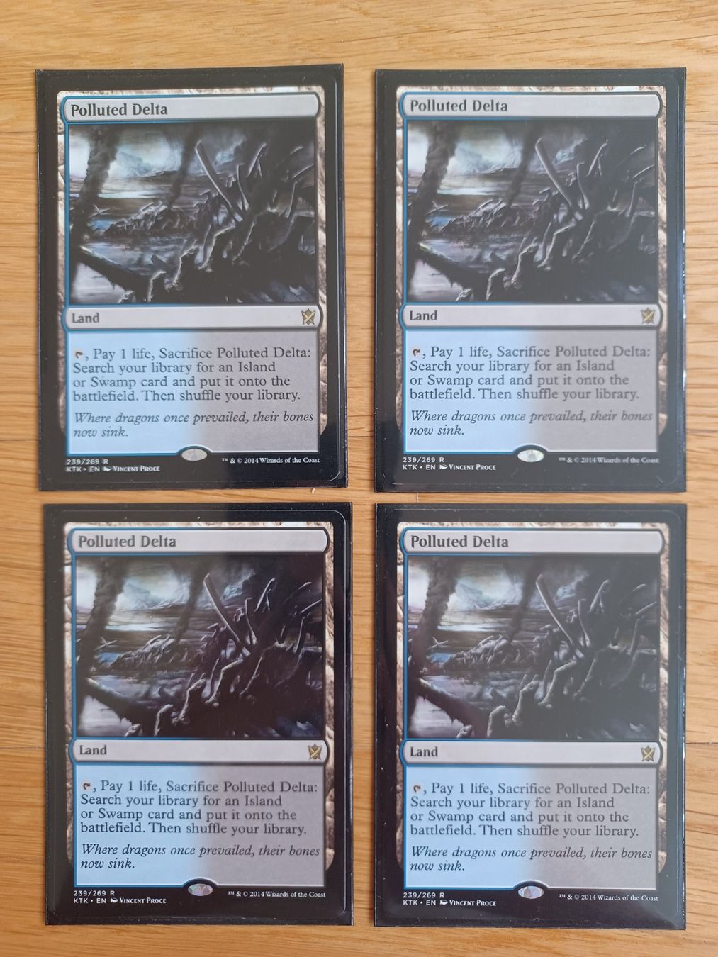 Magic The Gathering Sammelbilder & Trading cards: 4x Polluted Delta – Gebraucht aus Bad Ragaz von Vicvega