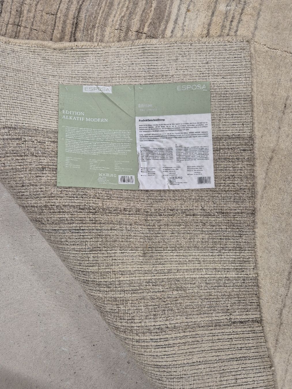Teppiche: Teppich ESPOSA EDITION ALKATIF MODERN hellbraun gestreift – Gebraucht aus Pfaffnau von furush6 2