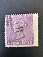 England - 1869 Queen Victoria 6p ohne Bindestrich Platte 9
