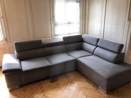 Ecksofa Grau
