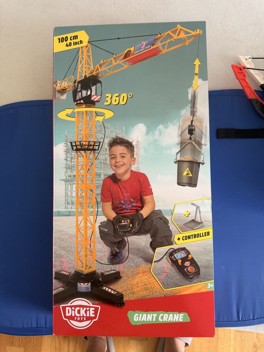 Dickie Toys Spielzeuge: DICKIE TOYS Kran 100 cm mit Controller neuwertig – Neu und originalverpackt aus Bergdietikon von mimxmy