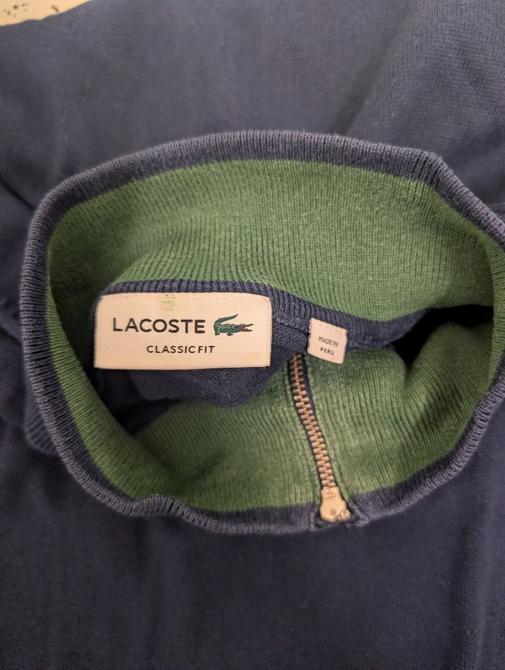 Lacoste Pullover & Sweatshirts: Lacoste Pullover mit Reissverschluss dunkelblau Grösse M – Gebraucht aus Luzern von simonf1 1