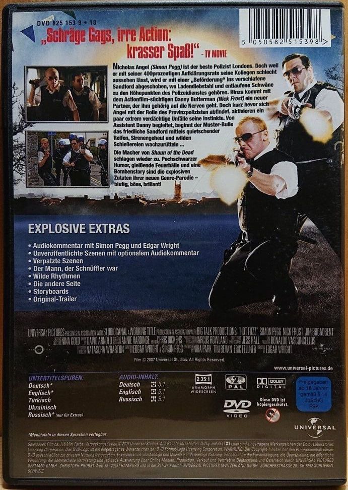 Tutti i DVDs: Hot Fuzz DVD – Usato da Riehen venduto da M.S.DVD 2