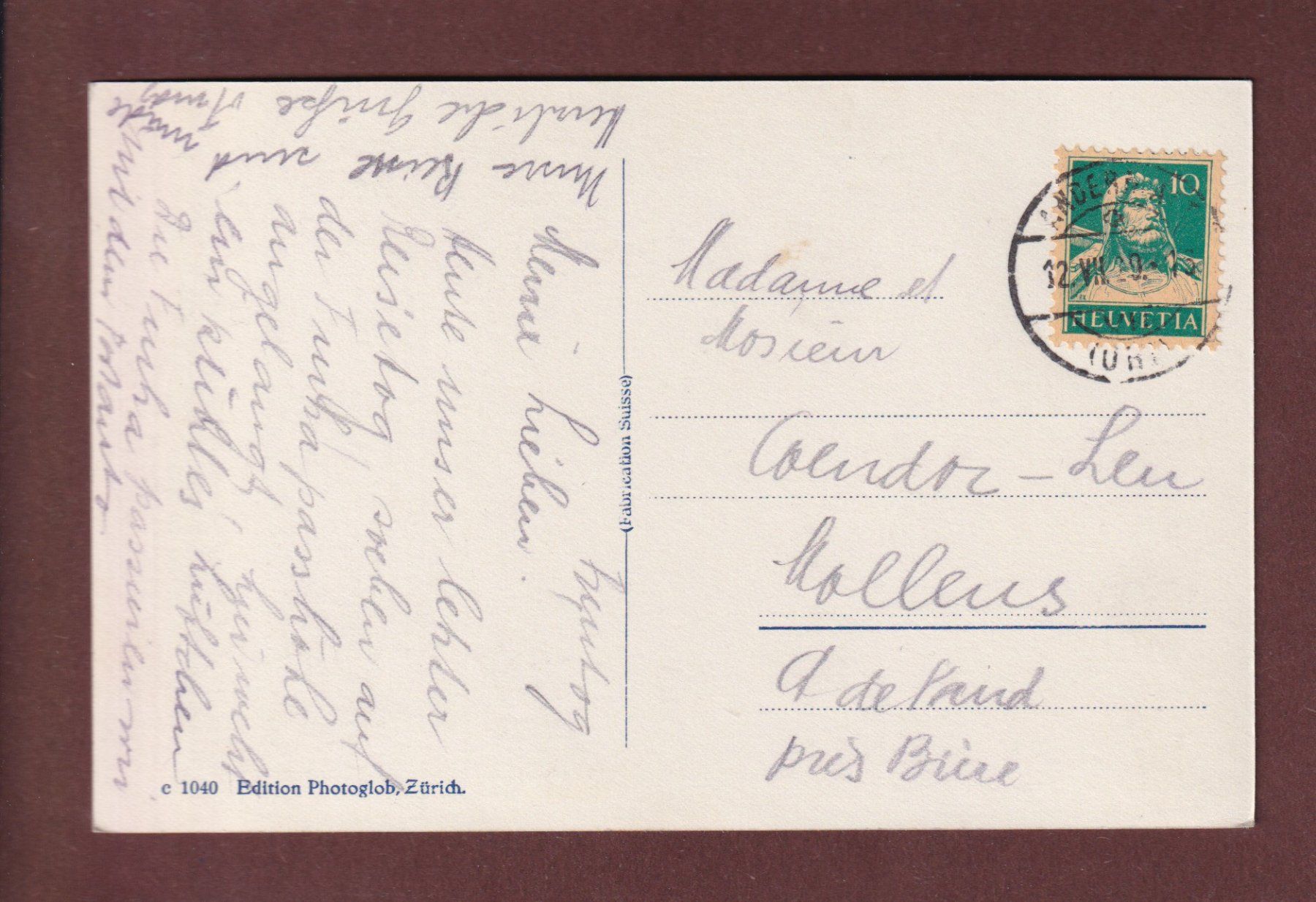Ansichtskarten: RHONEGLETSCHER - Eingang zur Eisgrotte - 1929 – Gebraucht aus Pully von nicecards-shop 1